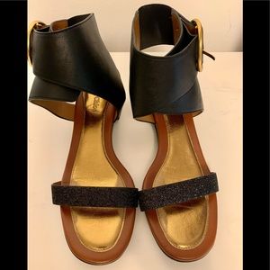 See By Chloe Glitter Block Sandal